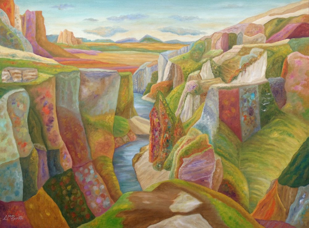 Vibrant Layered Canyon by Angeles M. Pomata