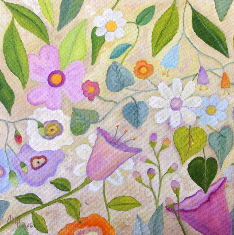 Whimsical Floral Garden by Angeles M. Pomata