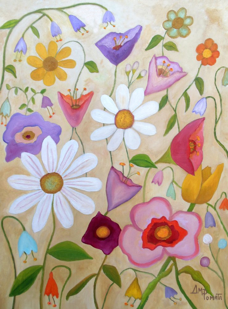 Whimsical Flower Garden by Angeles M. Pomata