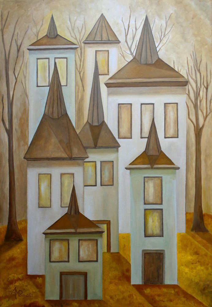 Whimsical Spire Village by Angeles M. Pomata