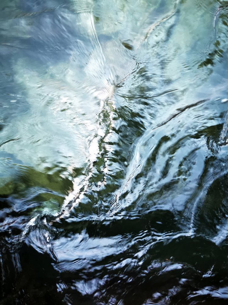 Blue Green Fluid Motion by Angelo Cerantola