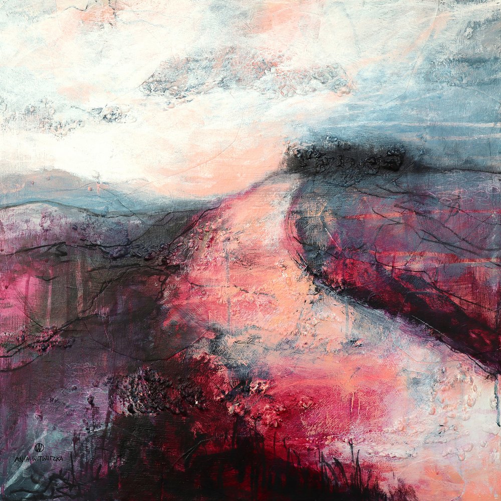 Pink Mountain Path by Ania Witwitzka