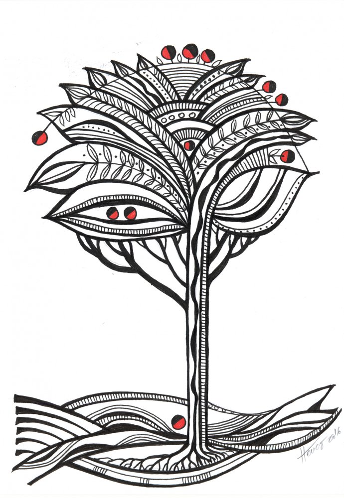 Intricate Tree Design by Aniko Hencz