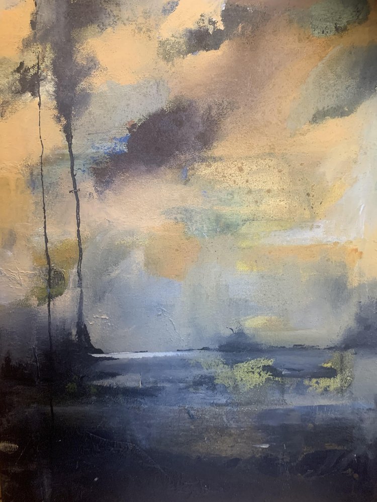 Misty Abstract Landscape by Anna-Karin Bergius
