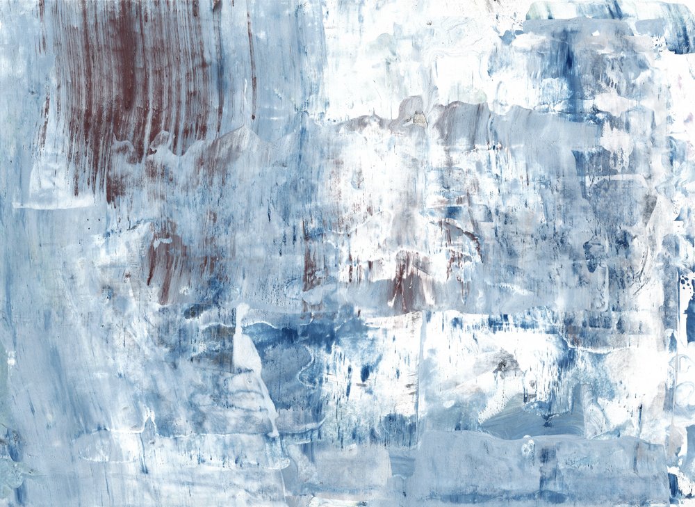 Blue Ice Abstract by Annick