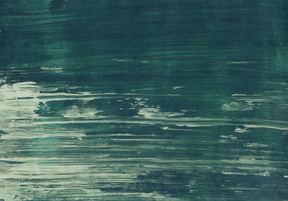 Deep Teal Water Flow by Annick