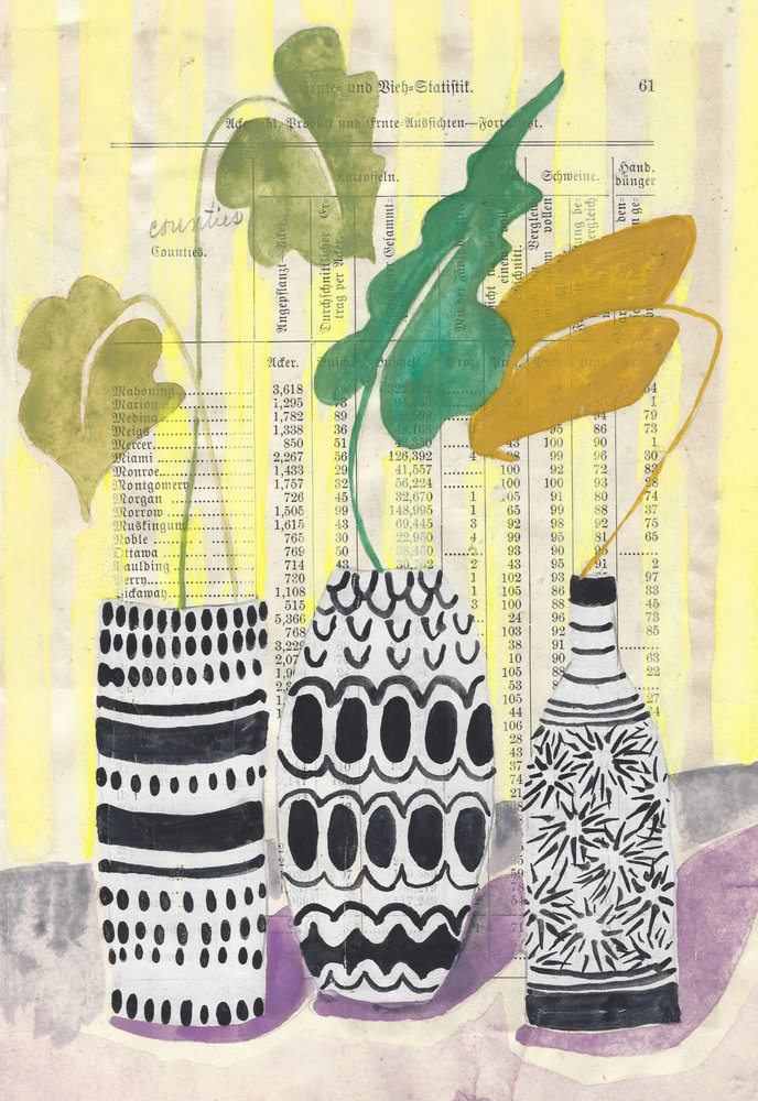 Eclectic Patterned Vases by Annick