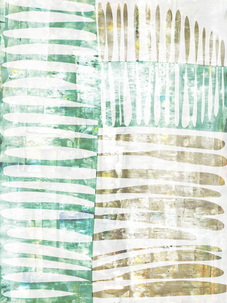 Organic Teal Geometry by Annick