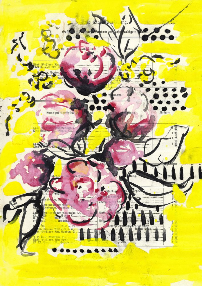 Vibrant Pink Flowers by Annick