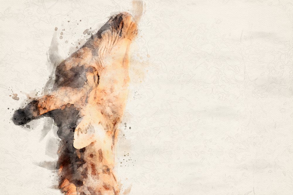 Graceful Giraffe Watercolor by Arno Du Toit