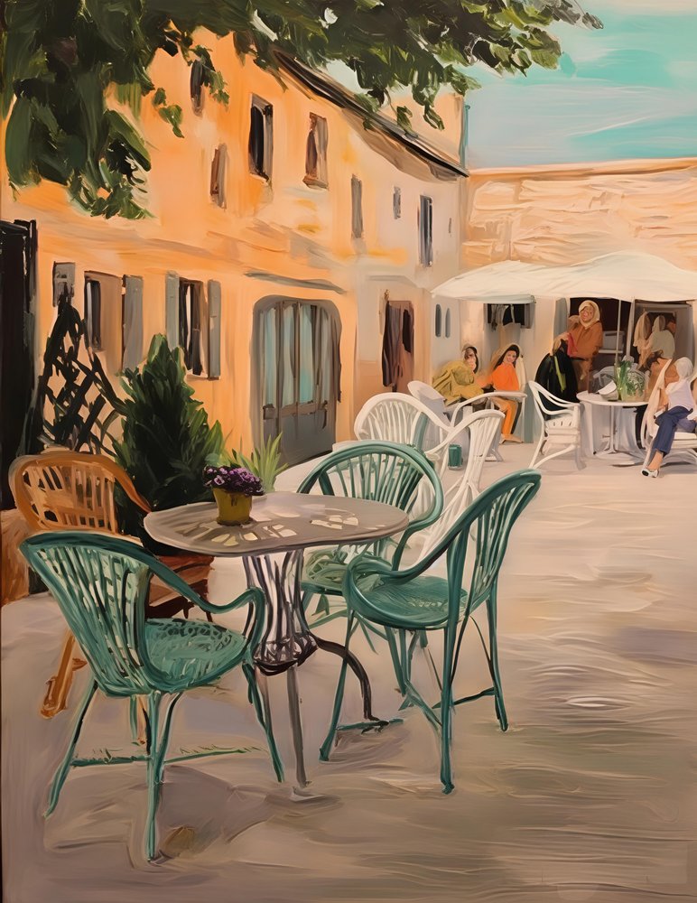 Charming Outdoor Cafe by Avanesova Elena