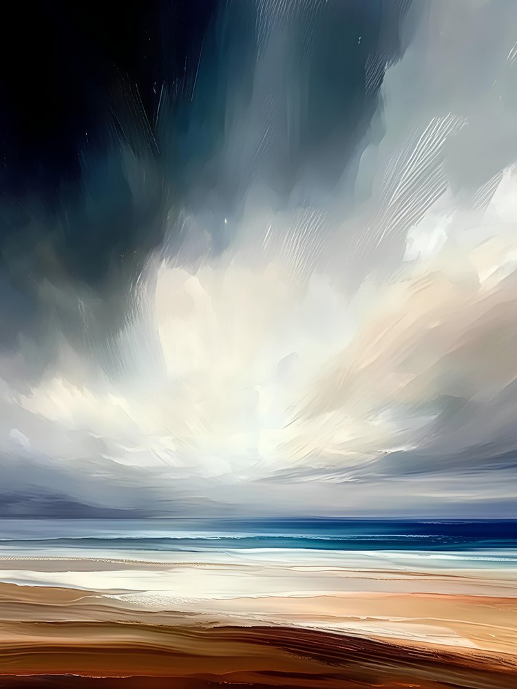 Coastal Serenity Abstract by Avanesova Elena