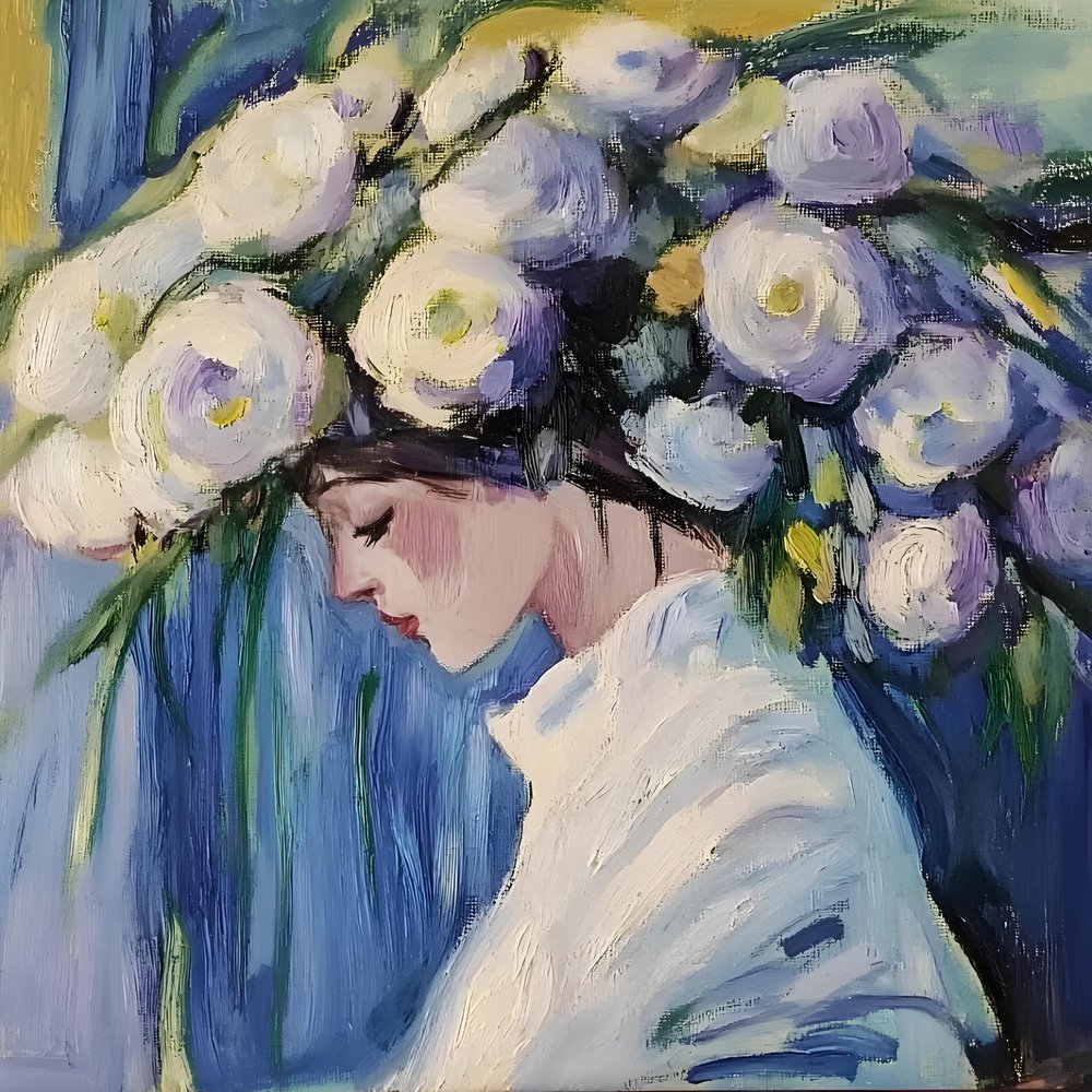 Dreamy Floral Portrait by Avanesova Elena