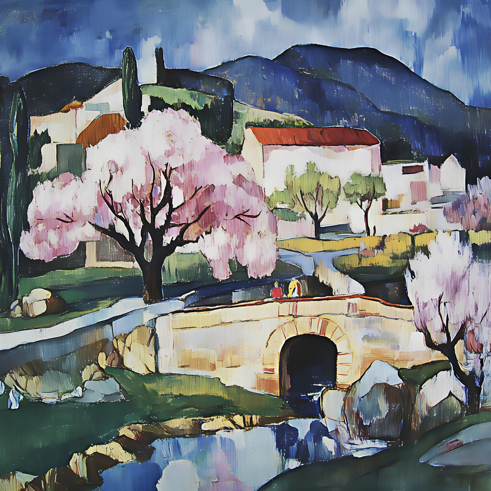 Spring Blossom Village by Avanesova Elena