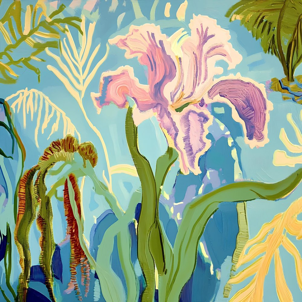 Vibrant Tropical Iris by Avanesova Elena