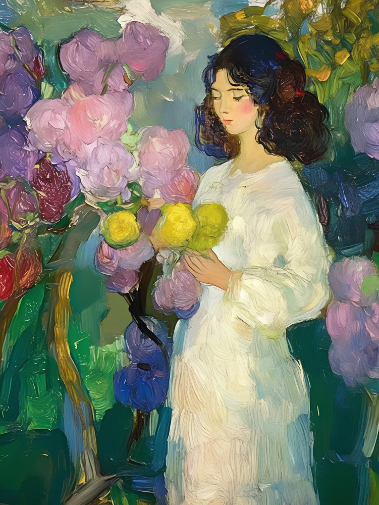 Woman Holding Yellow Fruit by Avanesova Elena