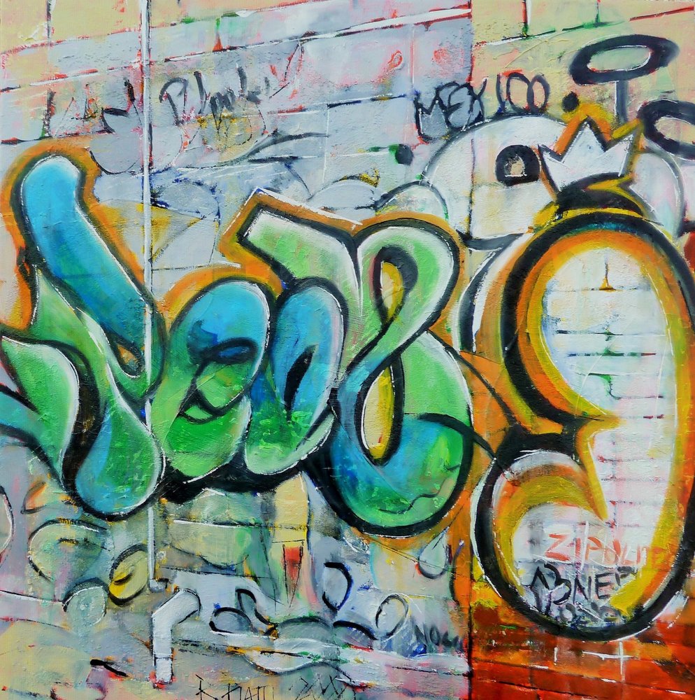 Vibrant Graffiti Bomb by Barbara Piatti