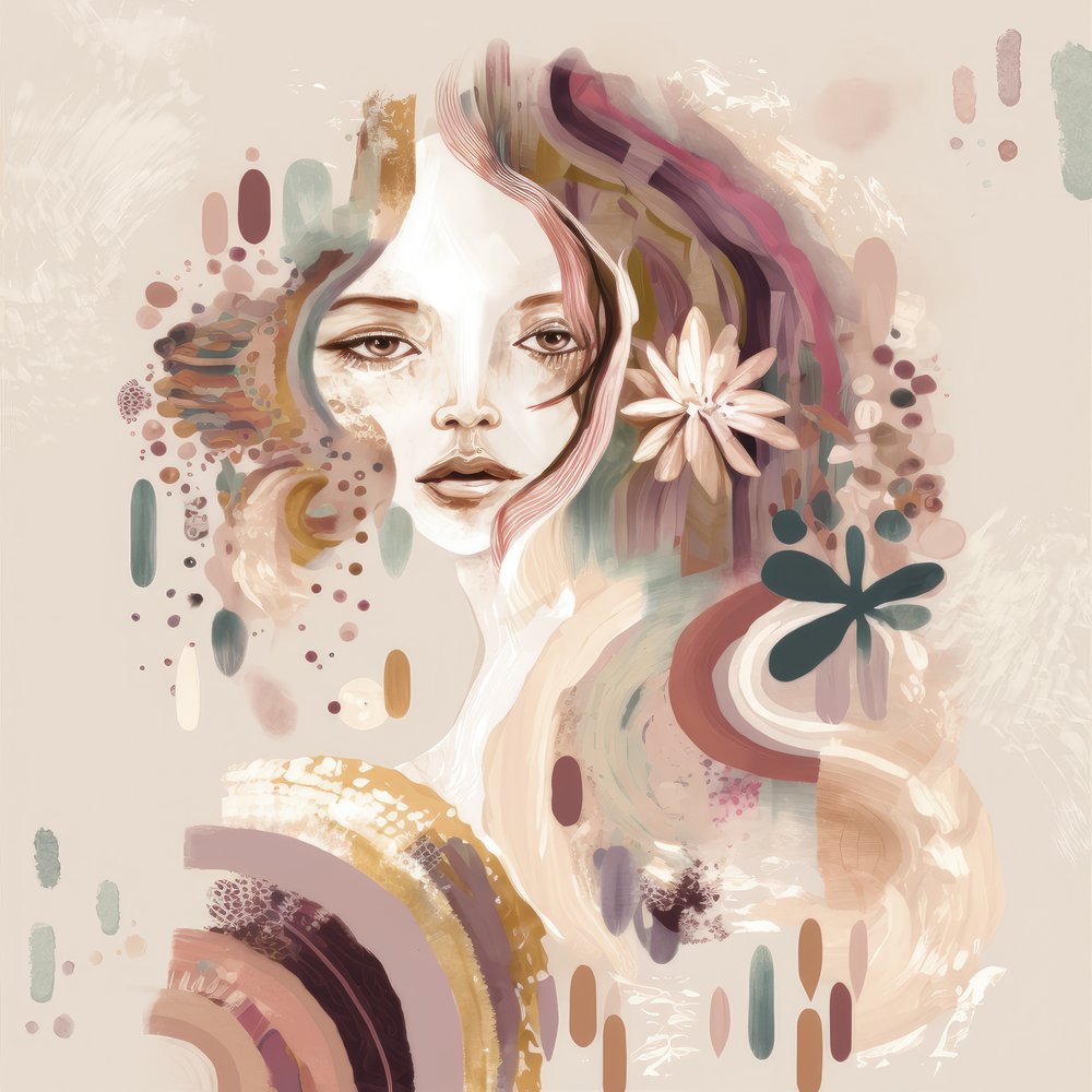 Dreamy Floral Woman by Bella Eve