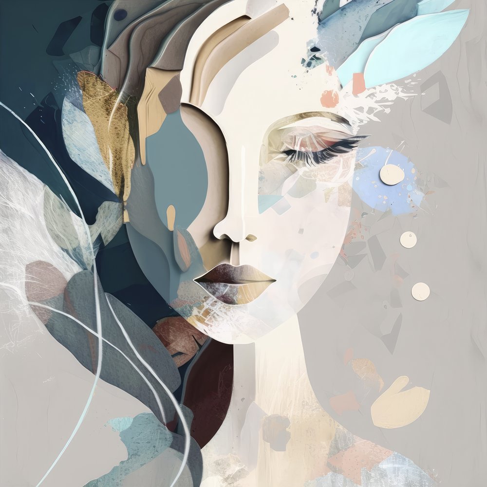 Serene Abstract Woman by Bella Eve