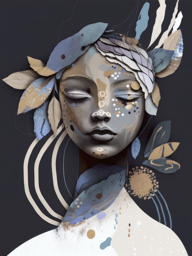 Serene Botanical Portrait by Bella Eve