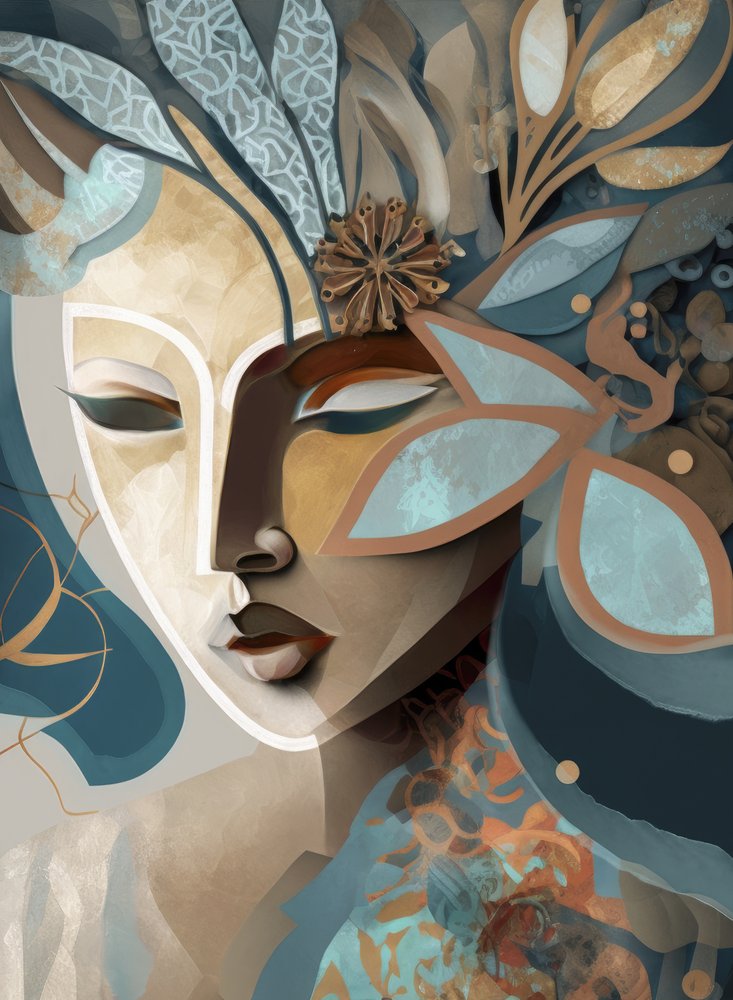 Serene Floral Portrait by Bella Eve