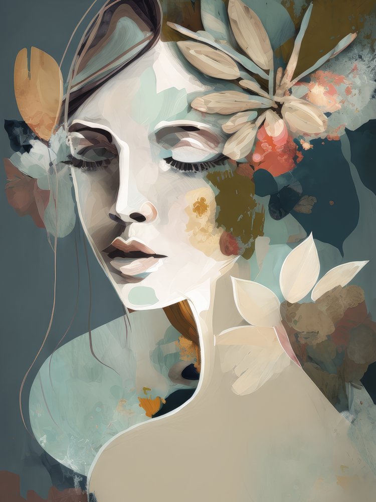 Serene Floral Woman by Bella Eve