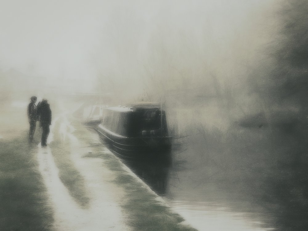 Misty Canal Walk by Bill Eiffert