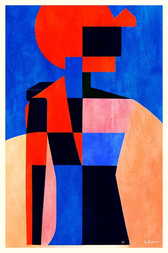 Bold Geometric Woman by Bo Anderson
