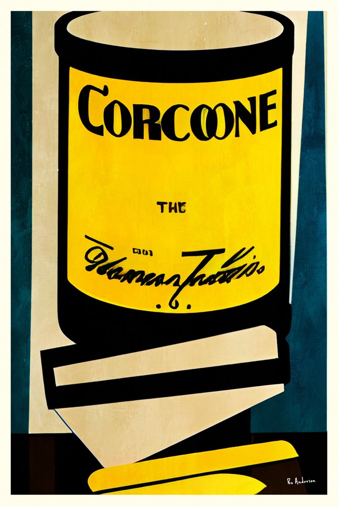 Retro Yellow Can Label by Bo Anderson