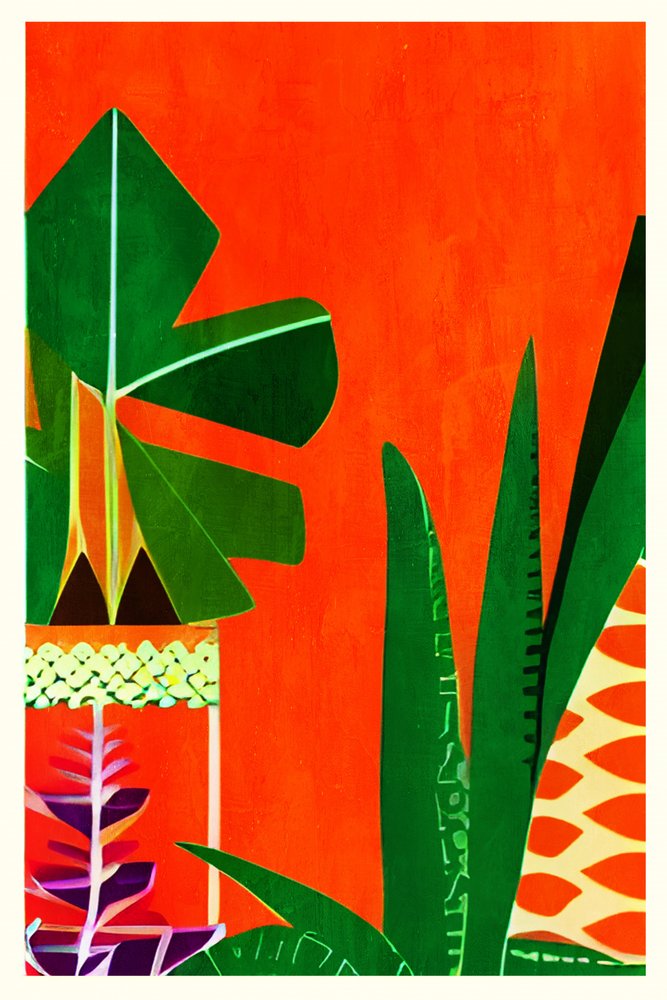 Vibrant Tropical Plants by Bo Anderson
