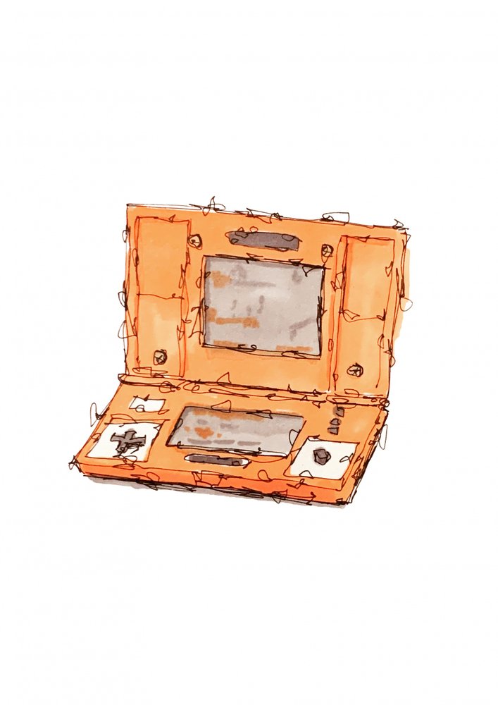 Retro Handheld Game Sketch by Borgenhag Holmqvist
