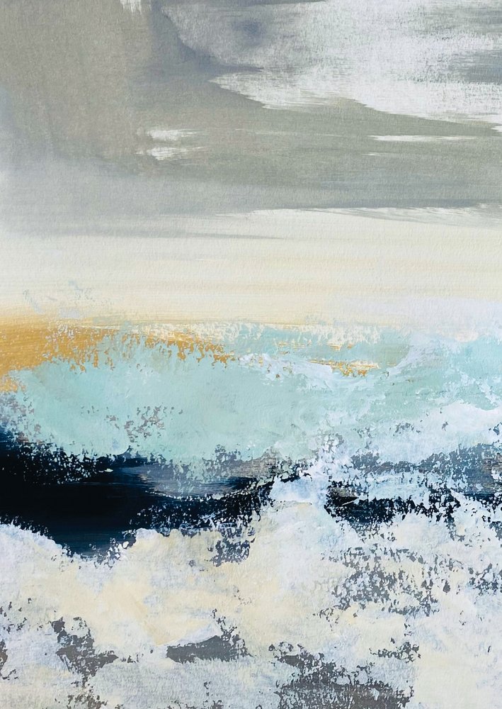 Golden Horizon Seascape by Breanna Megan Studio