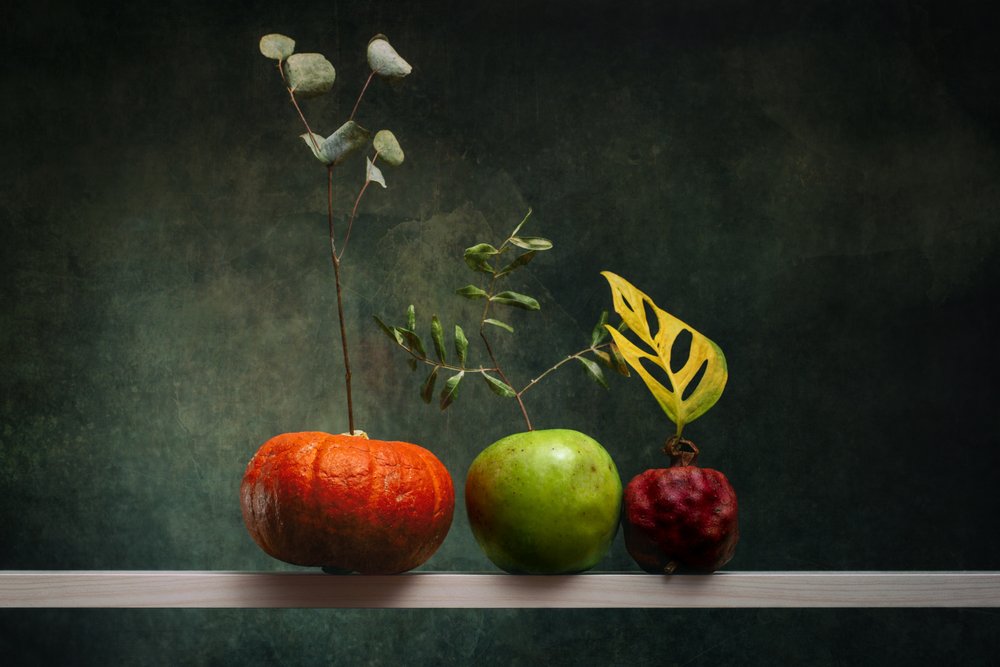 Autumn Fruit Arrangement by Brig Barkow