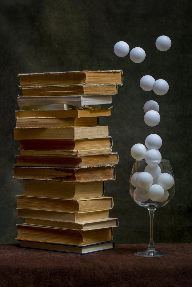 Old Books Floating Orbs by Brig Barkow