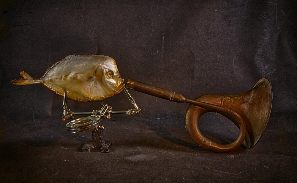 Surreal Fish Horn by Brig Barkow