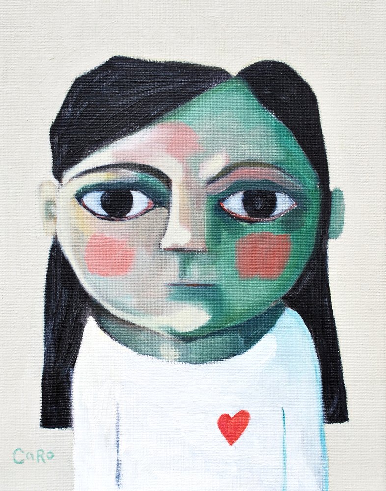 Girl with Red Heart by Caroline Roberts
