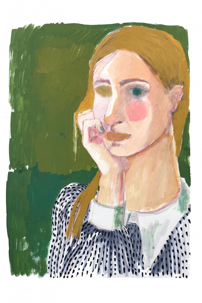 Pensive Woman Gaze by Caroline Roberts