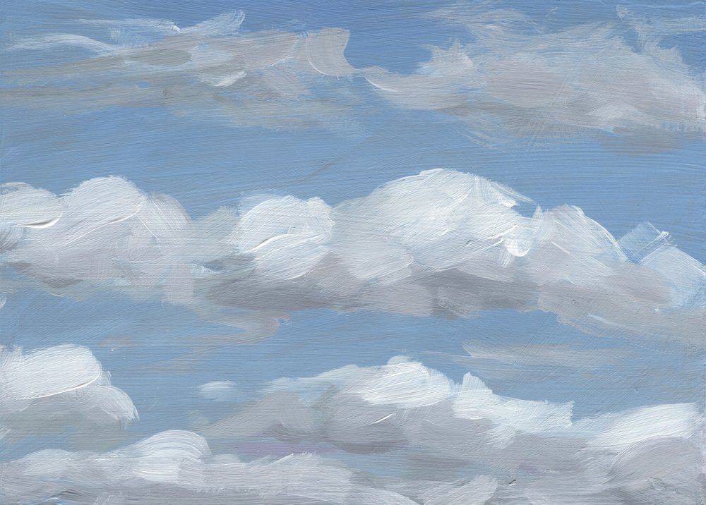 Fluffy Painted Clouds by Carrie Arnold