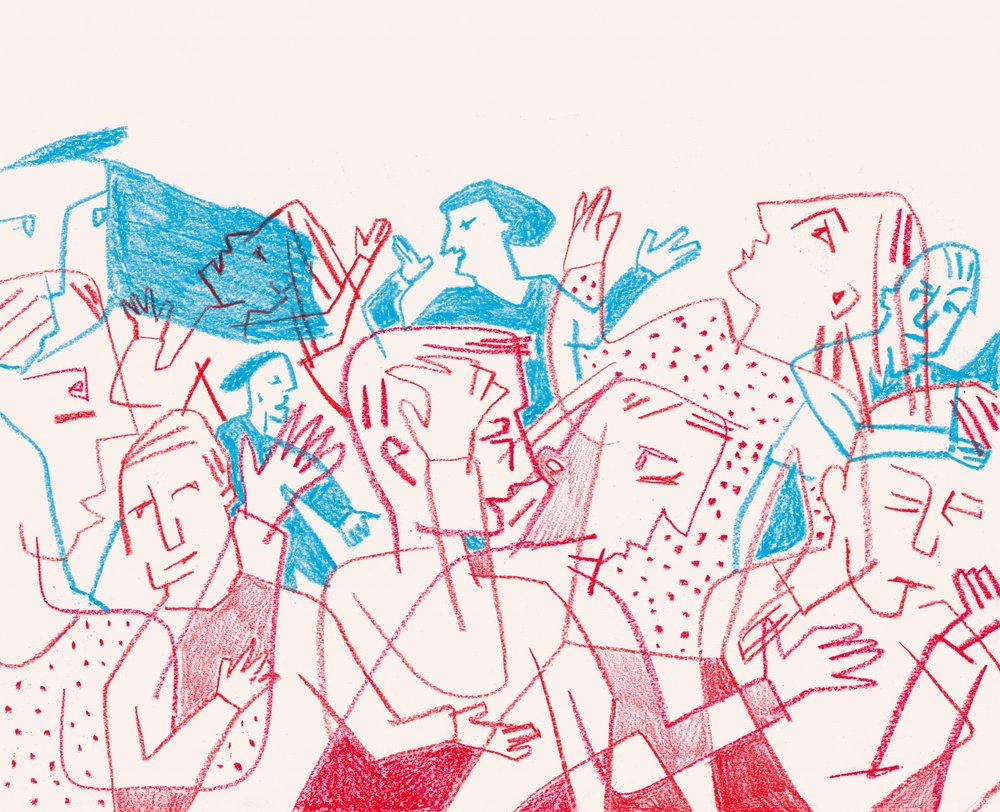 Chaotic Crowd Discussion by Catalina Somolinos