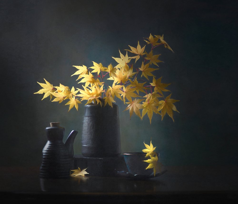 Golden Maple Still Life by Catherine Wang