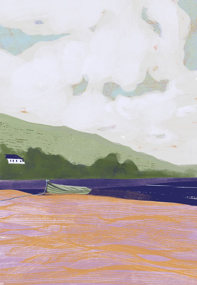Tranquil Coastal Boat by Charlotte Trudgett