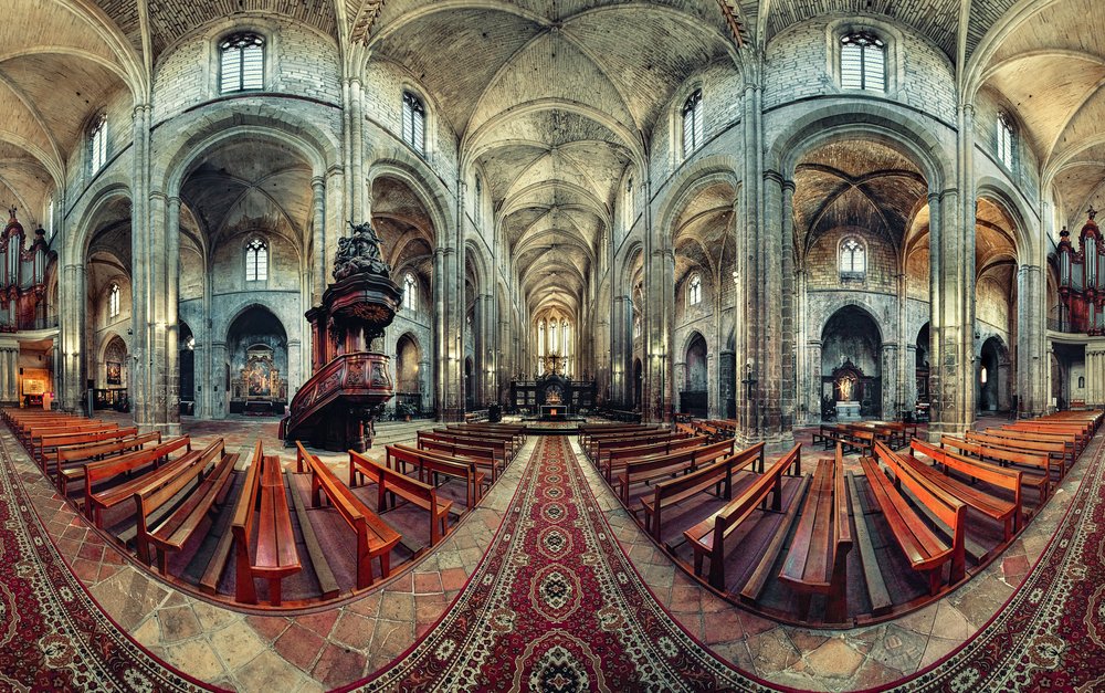 Gothic Church Interior by Christian MARCEL