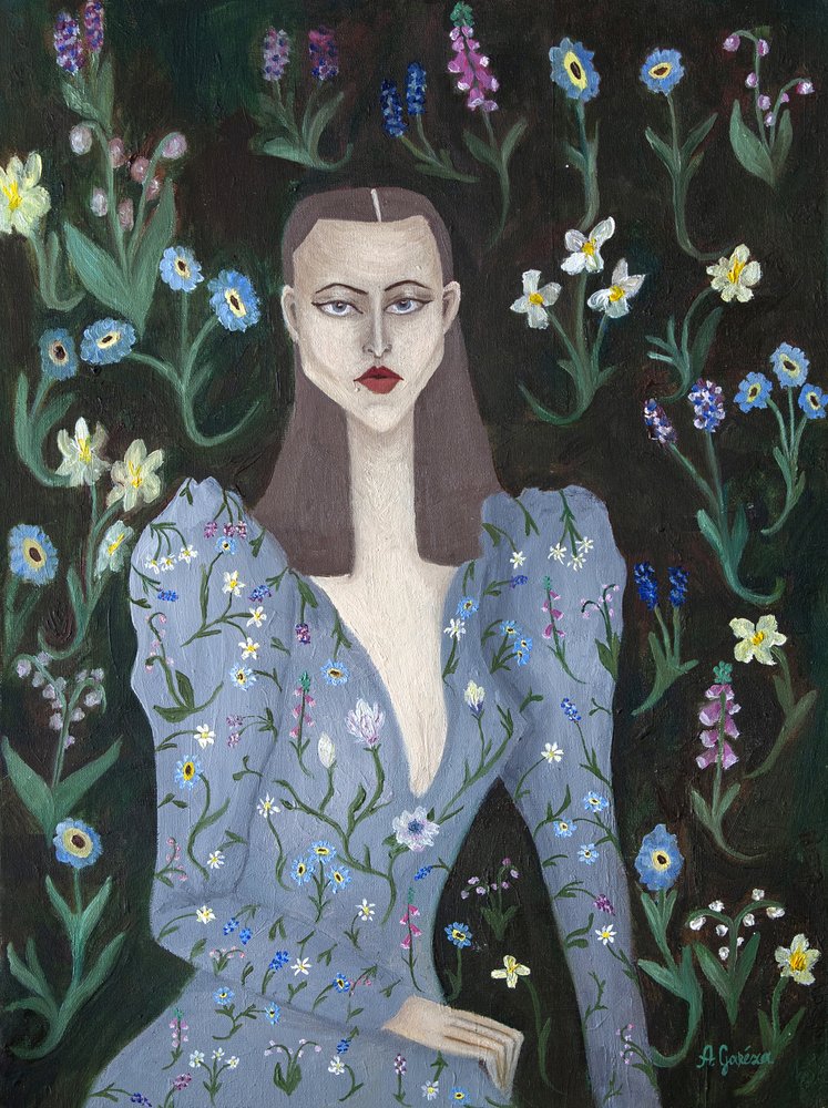 Elegant Woman Wildflowers by Christina Misuro