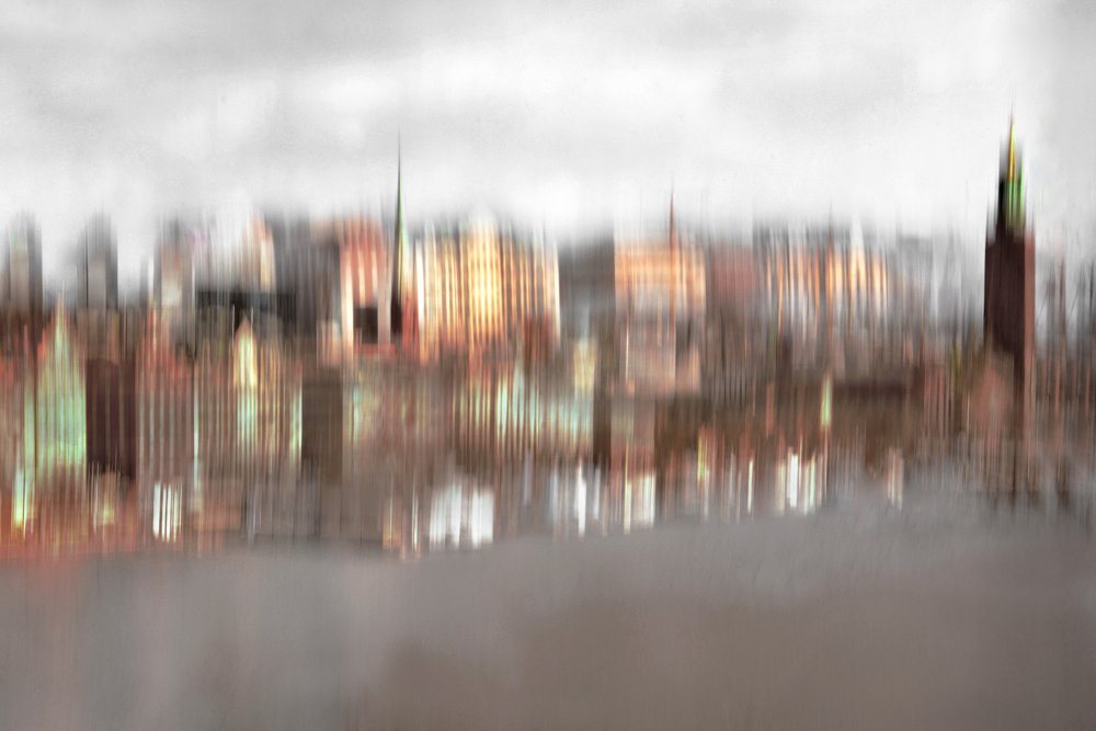 Abstract City Glow by Christina Sillen