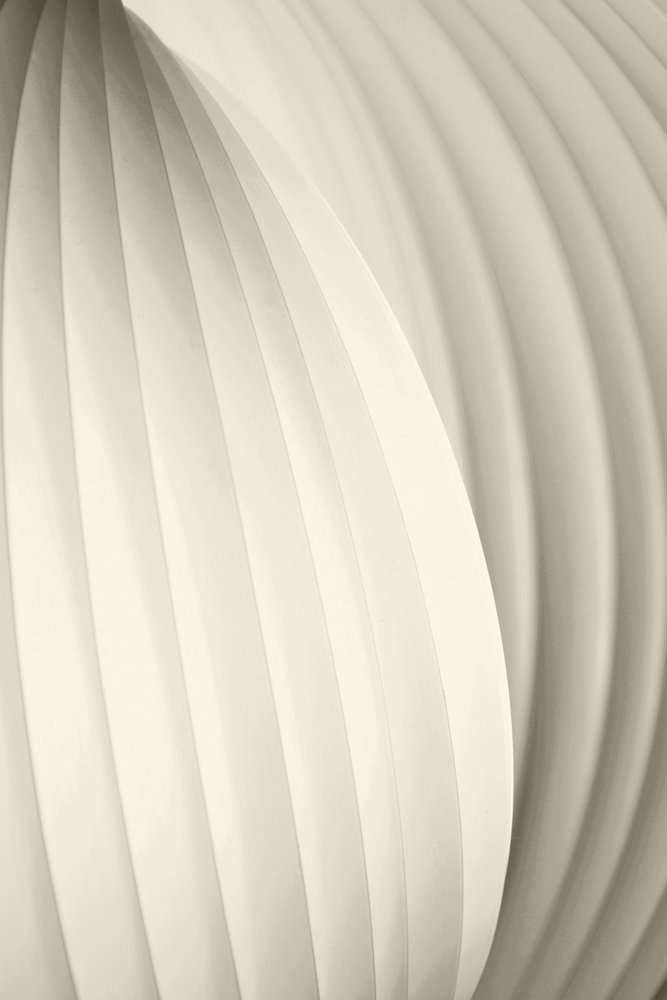 Abstract Cream Waves by Christina Sillen