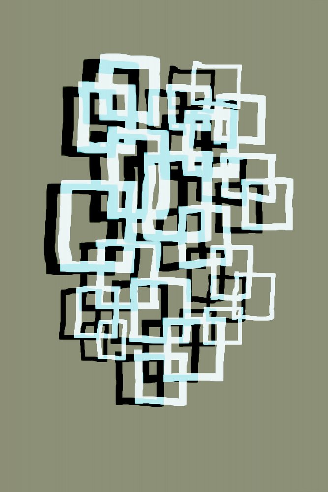 Abstract Floating Squares by Christina Sillen