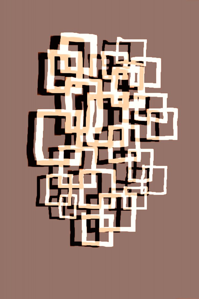 Overlapping Geometric Squares by Christina Sillen