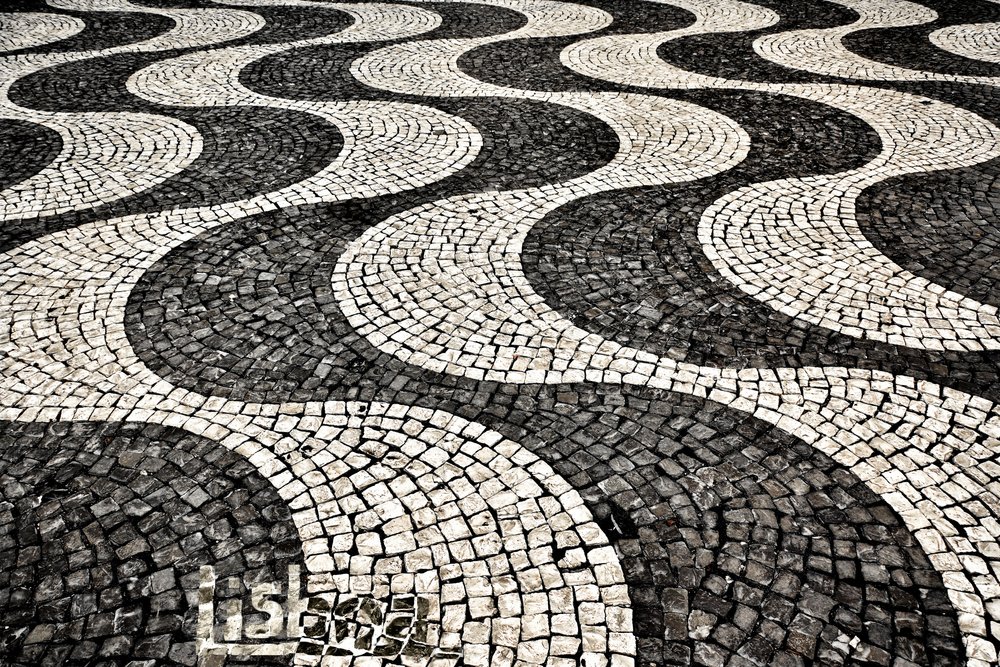 Wavy Cobblestone Mosaic by Christina Sillen