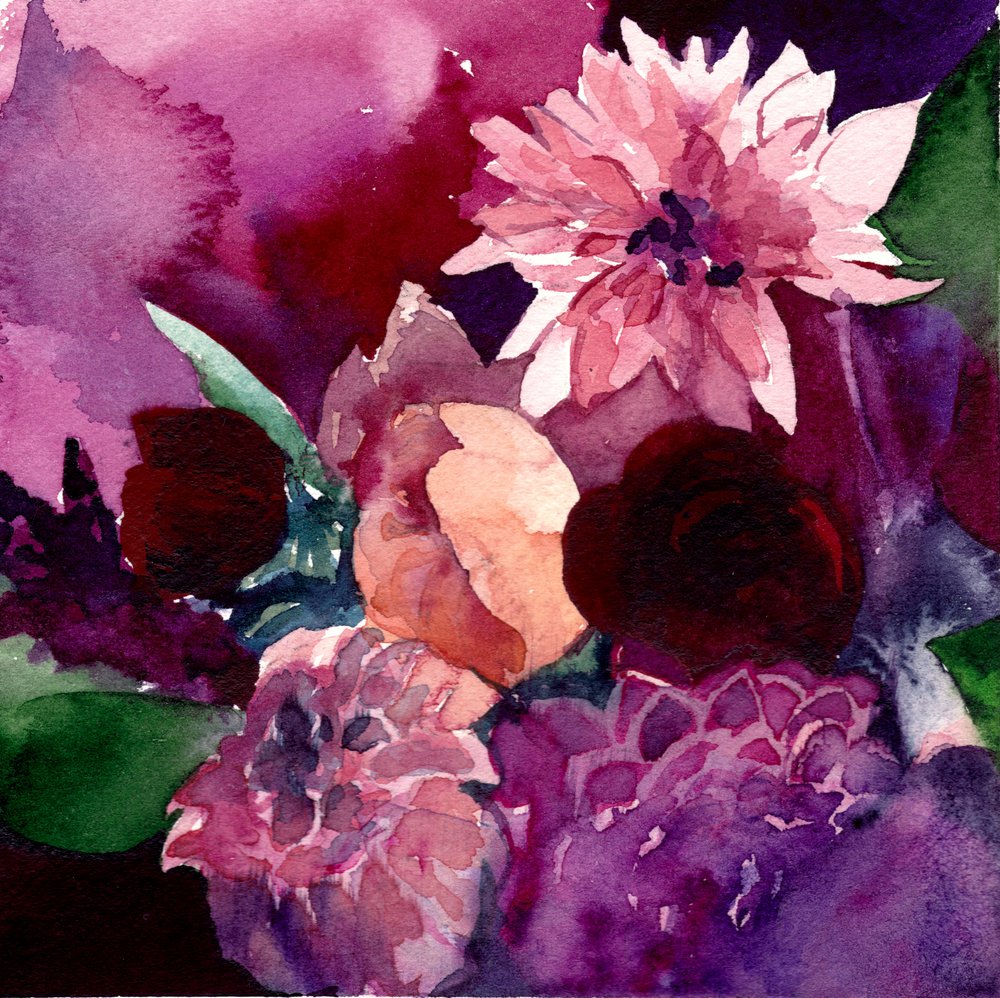 Moody Floral Hues by Christine Lindstrom