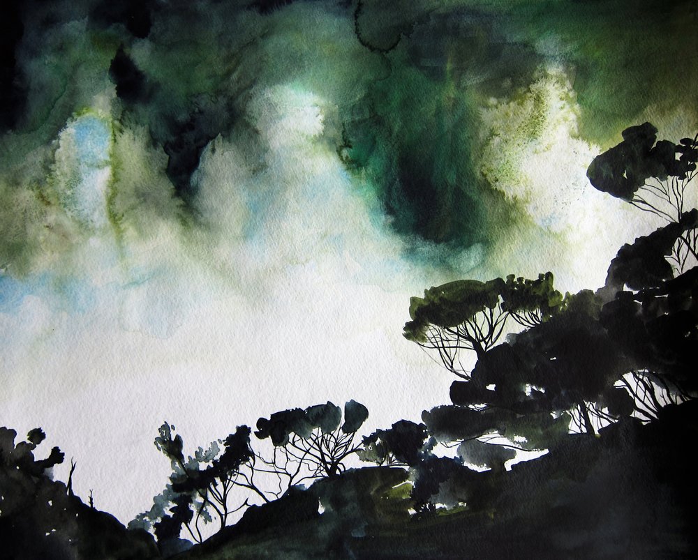 Moody Forest Sky by Christine Lindstrom